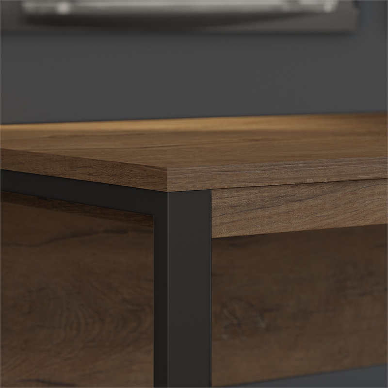 UrbanPro Contemporary 60W Home Office Writing Desk in Rustic Brown