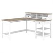 UrbanPro Farmhouse 60W L Shaped Computer Desk with Desktop Organizer
