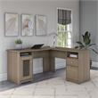 UrbanPro Traditional 60W L Shaped Computer Desk in Ash Gray