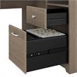 UrbanPro Traditional 60W L Shaped Computer Desk in Ash Gray