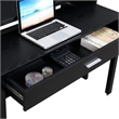 UrbanPro Modern Console/Sliding Desk with Drawer and Riser in Black Wood Finish