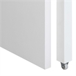 UrbanPro Modern Console/Sliding Desk with Drawer and Riser in White Wood Finish
