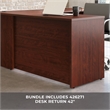 UrbanPro Modern Engineered Wood Shell and Return in Classic Cherry
