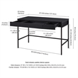 UrbanPro MDF Black Writing Desk Rectangular 47.75