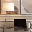 UrbanPro Mid-Century Tilted Table Lamp in Brushed Nickel