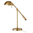 UrbanPro Table Lamp with Boom Arm in Brushed Brass