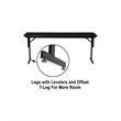 UrbanPro Metal & Wood Folding Seminar Table in Colonial Hickory Brown