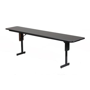 UrbanPro Adjustable Height 3/4&quot High Pressure Folding Seminar Table Black