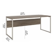 UrbanPro Modern Engineered Wood Computer Table Desk in Hickory brown