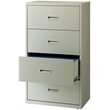 UrbanPro 4-Drawer Modern Metal Lateral Filing Cabinet in Light Gray