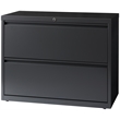 UrbanPro 2-Drawer Modern Steel Metal Lateral Filing Cabinet in Charcoal