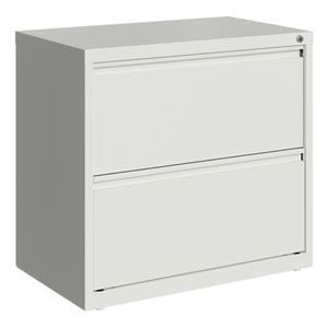 UrbanPro 30&quot 2-Drawer Modern Metal Lateral Filing Cabinet in White