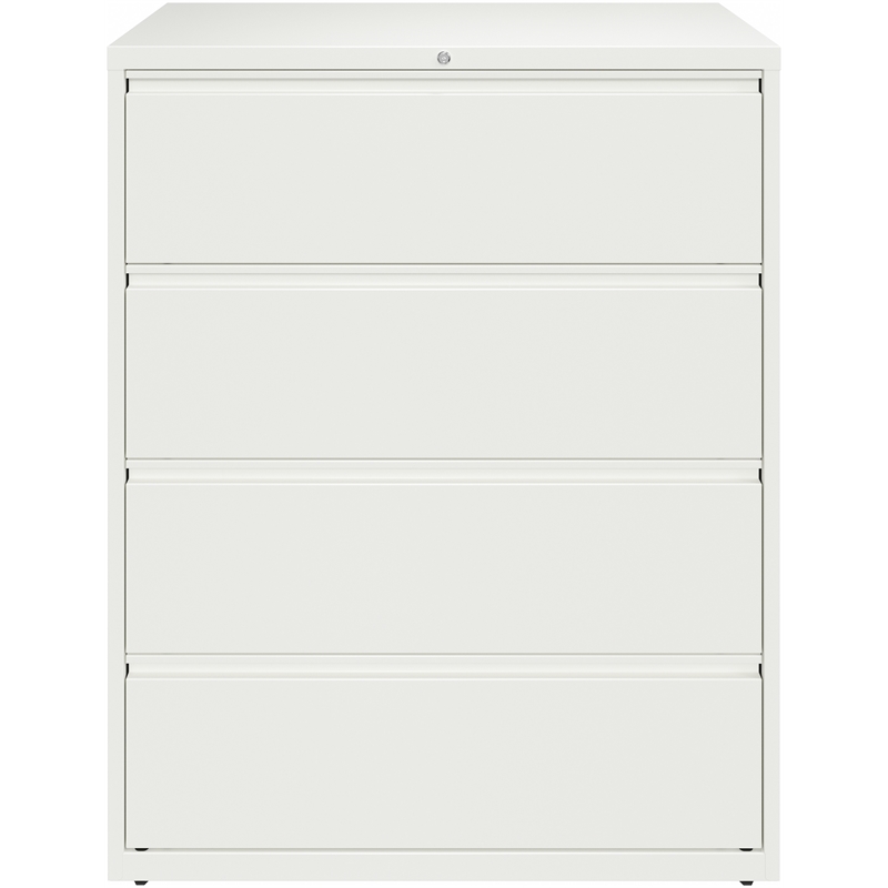 UrbanPro 4 Drawers Vertical White Metal Filing Cabinet Pre-assembled