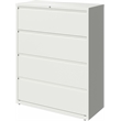 UrbanPro 4 Drawers Vertical White Metal Filing Cabinet Pre-assembled