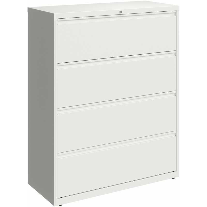 UrbanPro 4 Drawers Vertical White Metal Filing Cabinet Pre-assembled