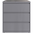 UrbanPro 3-Drawer Modern Metal Lateral Filing Cabinet in Arctic Silver