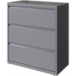 UrbanPro 3-Drawer Modern Metal Lateral Filing Cabinet in Arctic Silver