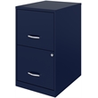 UrbanPro Metal Navy Filing Cabinet Two-Drawer 24.5