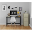 UrbanPro 3 Drawers Vertical Beige Metal Filing Cabinet Pre-assembled