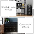 UrbanPro Metal Black Filing Cabinet Vertical Pre-Assembled 40.19