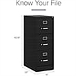 UrbanPro Metal Black Filing Cabinet Vertical Pre-Assembled 40.19