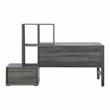 UrbanPro Transitional Wood Multi-Storage Desk in Distressed Gray