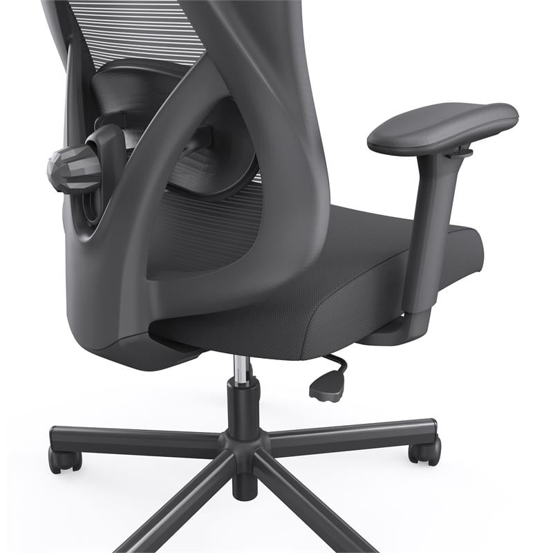 Urbanpro Contemporary Metal and Mesh Adjustable Office Chair in Black