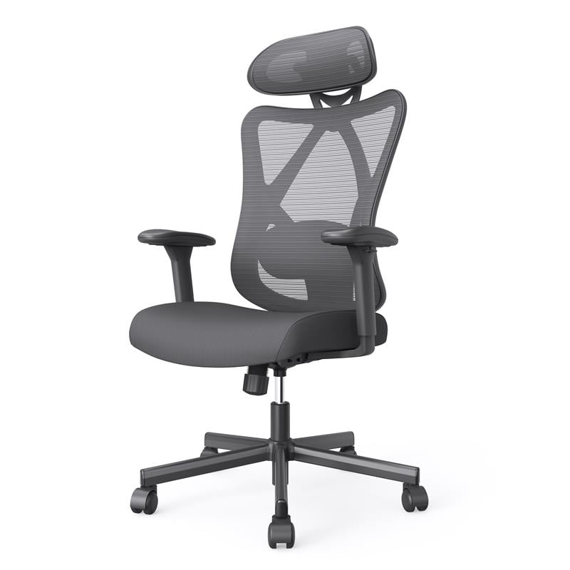 Urbanpro Contemporary Metal and Mesh Adjustable Office Chair in Black