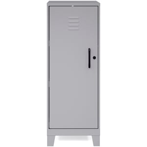 UrbanPro 42.5&quotH 3 Shelf Metal Storage Locker Cabinet in Arctic Silver