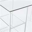 UrbanPro Glass White Desk Rectangular Sleek Minimalist 42