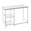 UrbanPro Glass White Desk Rectangular Sleek Minimalist 42