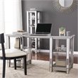 UrbanPro Mirrored Writing Desk in Brushed Matte Silver