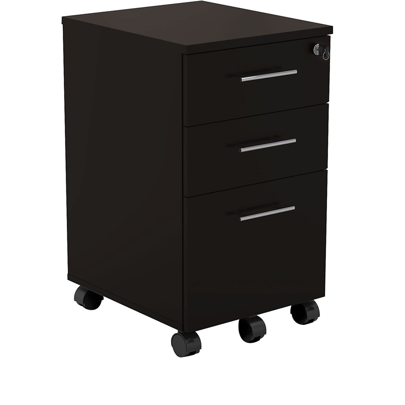 Urbanpro Contemporary Wood Pedestal (Box-Box-File) in Mocha Black