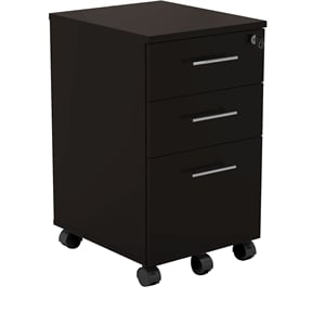 Urbanpro Contemporary Wood Pedestal (Box-Box-File) in Mocha Black