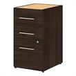 UrbanPro 16W 3 Drawer File Cabinet in Black Walnut - Engineered Wood