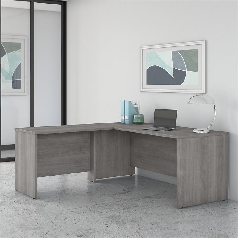 UrbanPro 72W L Shaped Desk with 42W Return in Platinum Gray - Engineered Wood