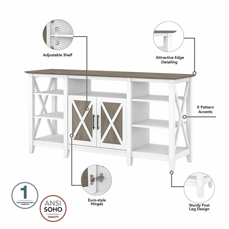 UrbanPro Engineered Wood Gray TV Stand Rectangular 60