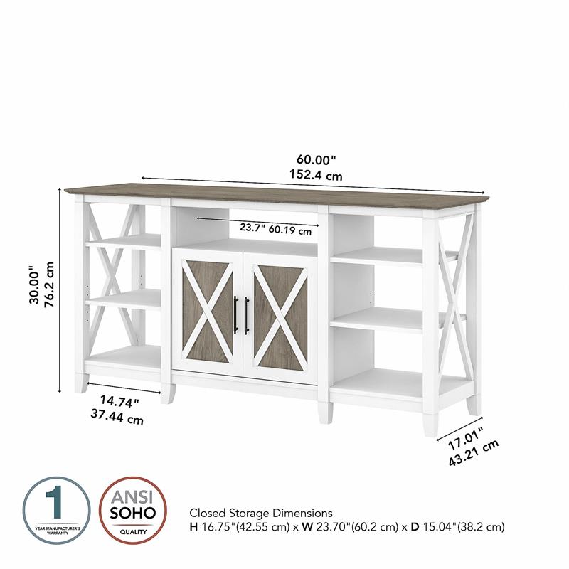 UrbanPro Engineered Wood Gray TV Stand Rectangular 60