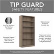 UrbanPro Tall 5 Shelf Bookcase in Ash Gray - Engineered Wood