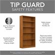 UrbanPro Tall 5 Shelf Bookcase in Natural Cherry - Engineered Wood