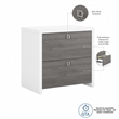 UrbanPro Engineered Wood Gray/Pure White File Cabinet Rectangular Durable 30