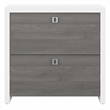 UrbanPro Engineered Wood Gray/Pure White File Cabinet Rectangular Durable 30