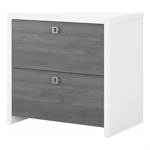UrbanPro Engineered Wood Gray/Pure White File Cabinet Rectangular Durable 30&quotH Unassembled