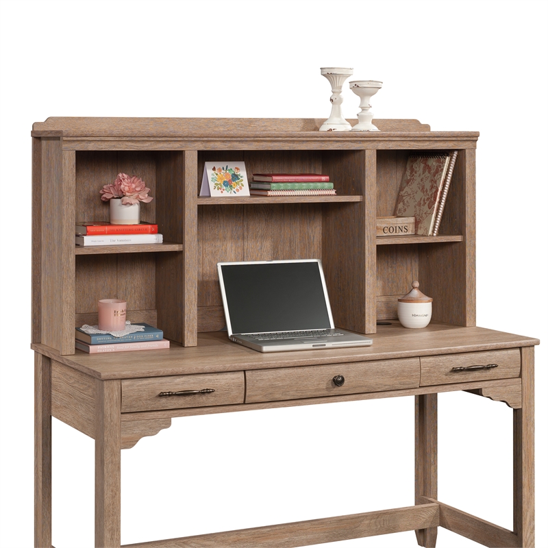 Urbanpro Engineered Wood Brushed Oak Hutch Rectangular Cord Management 54