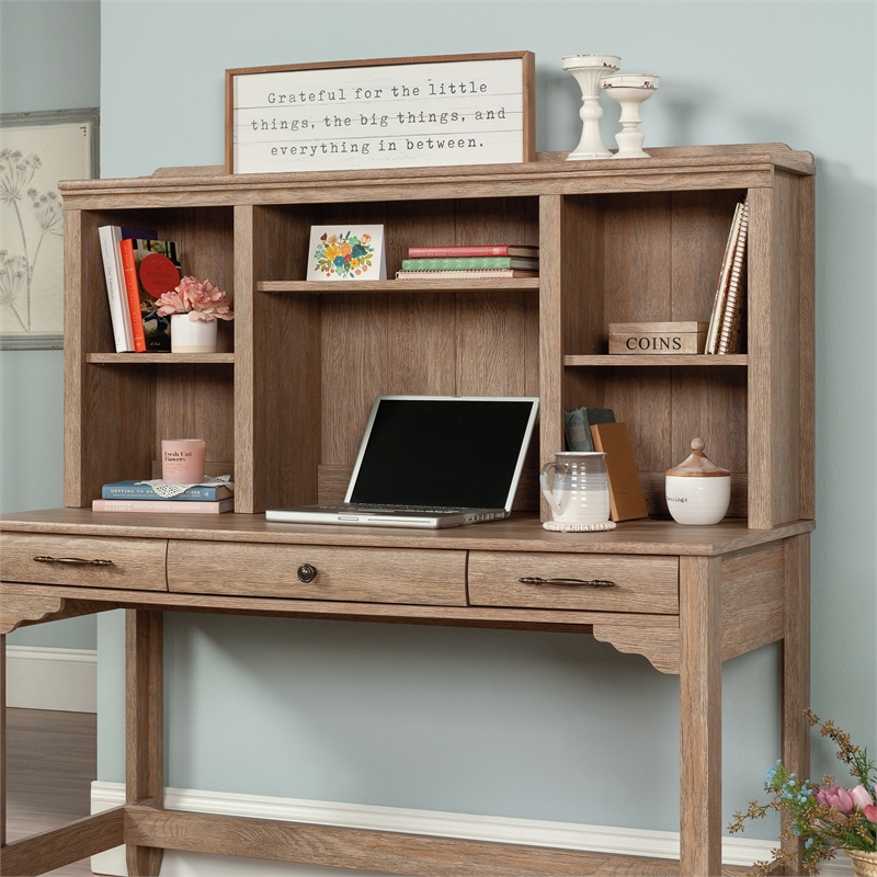 Urbanpro Engineered Wood Brushed Oak Hutch Rectangular Cord Management 54