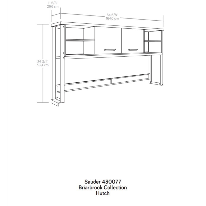 Urbanpro Engineered Wood Barrel Oak Hutch Rectangular Durable 36.77