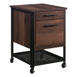 Urbanpro Engineered Wood Barrel Oak Mobile File Rectangular Durable 26.58&quotH Unassembled