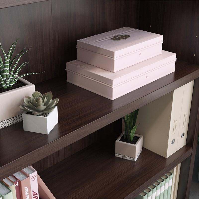 Urbanpro Engineered Wood 5-Shelf Bookcase in Noble Elm/Brown