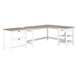UrbanPro 60W L Shaped Computer Desk with Lateral File Cabinet