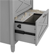 UrbanPro Contemporary Engineered Wood L Desk with Lateral File Cabinet in Gray